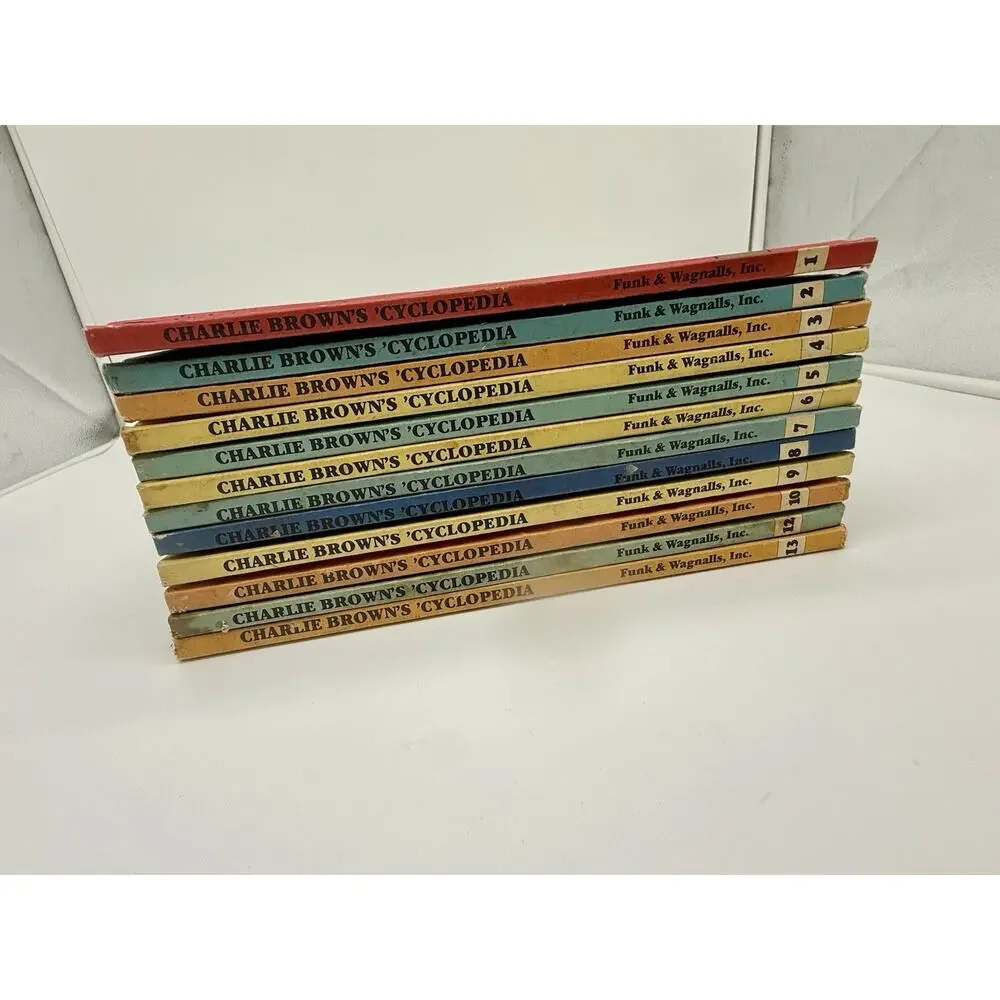 Vintage Charlie Brown's Cyclopedia Book Bundle Lot – 12 Volumes